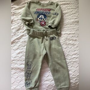 Baby GAP  Olive Captain America pants set